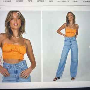 Annabelle Top Orange Princess Polly